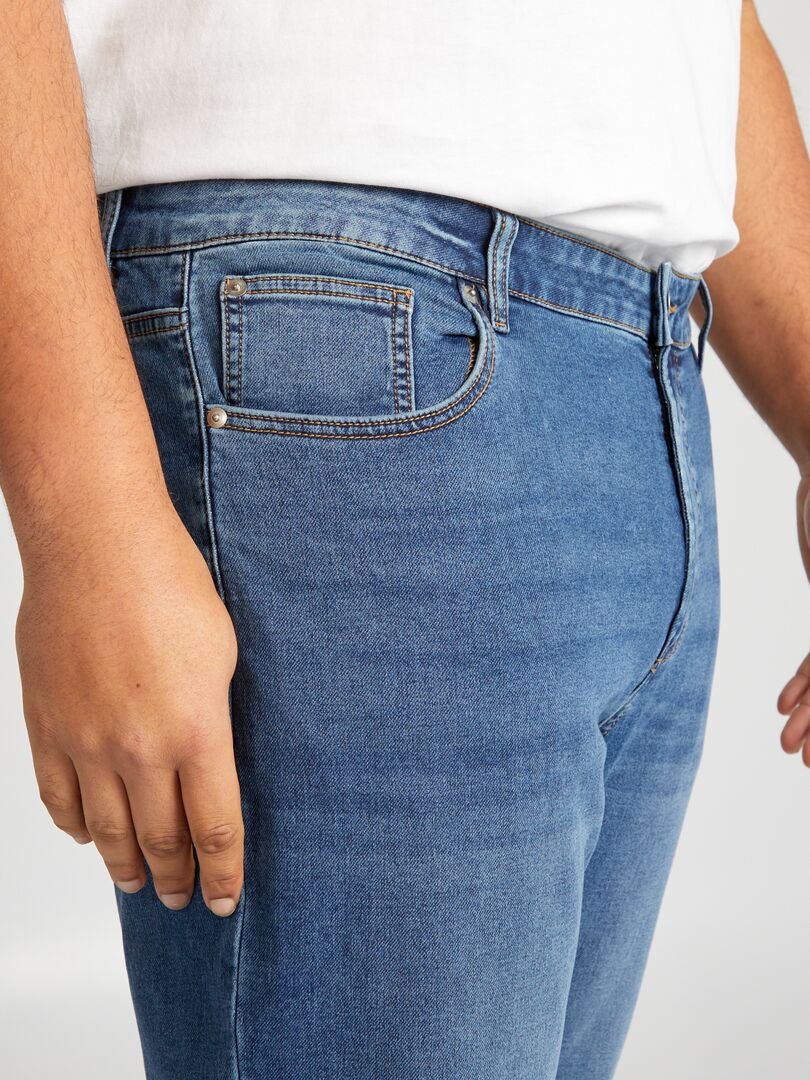 Calça jeans slim de 5 bolsos - L30 - AZUL