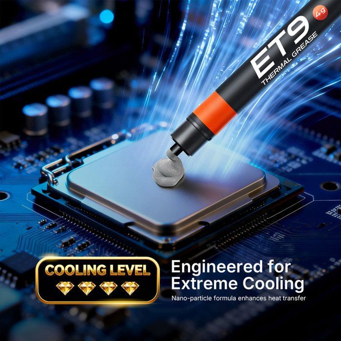 eleBite thermische pasta 2 g, 13,5 W/m·K geleidbaarheid, lange levensduur, eenvoudig aan te brengen, compatibel met CPU's/GPU's/servers