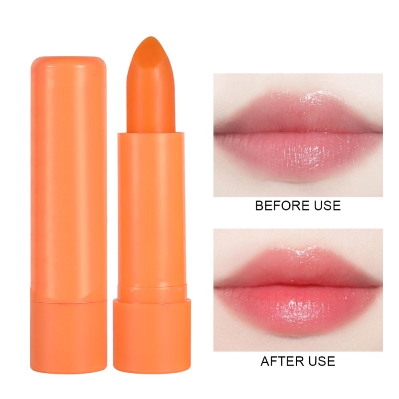 Labial hidratante que cambia de color con la temperatura natural, brillo labial dulce y bonito color melocotón, maquillaje de labios TSLM1