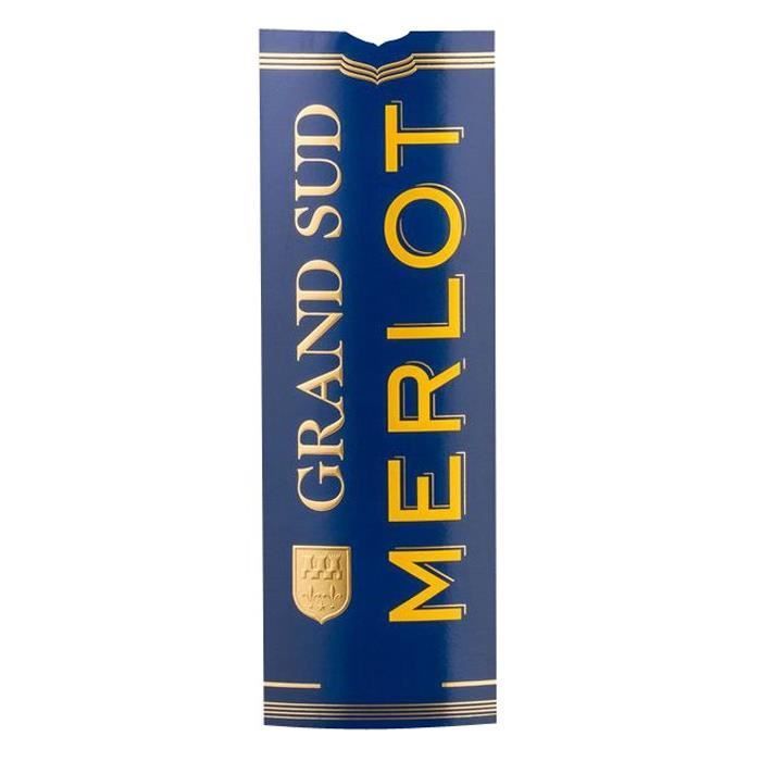 Grand Sud Merlot IGP Pays d'Oc - Vin rouge du Languedoc Roussillon - 1L 2024