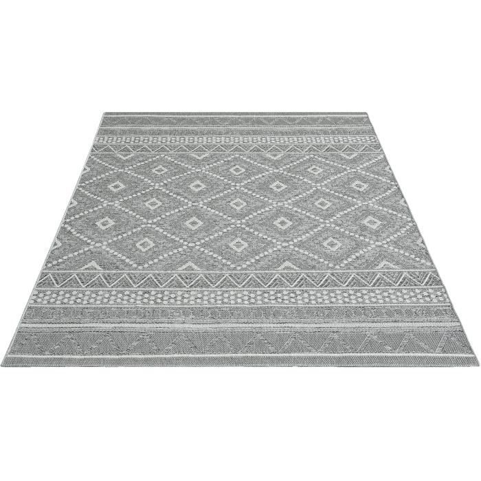 Indoor and outdoor rug - The Carpet - Ottawa - Grey - 240x340 cm - UV resistant