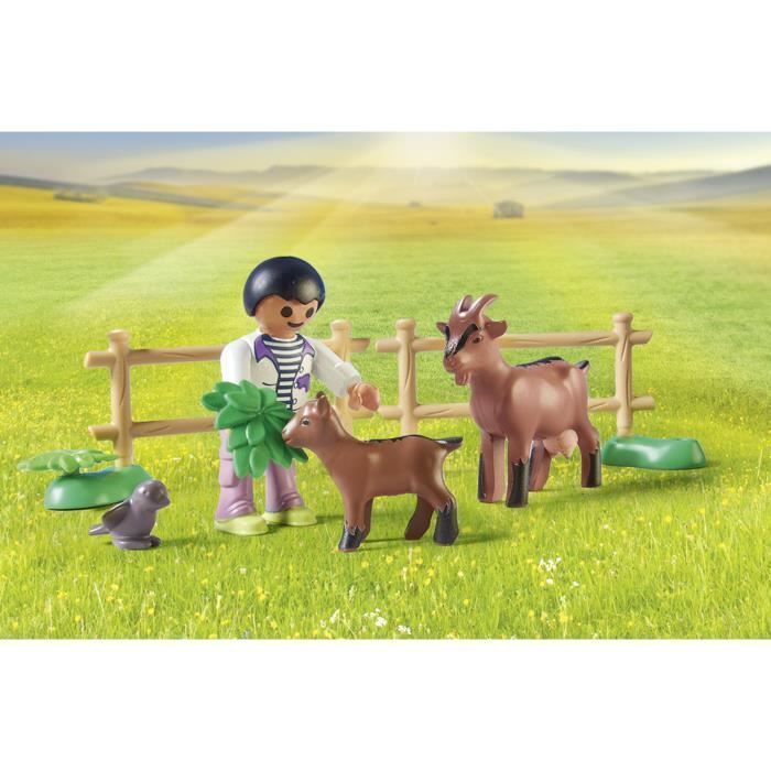 PLAYMOBIL 71442 Fermier avec tracteur et citerne, Country la vie à la ferme, 117 pièces, Dès 4 ans