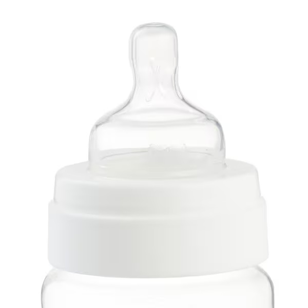 Kruidvat 0+M steklenička za hranjenje proti kolikam s širokim vratom, bela, 250 ml