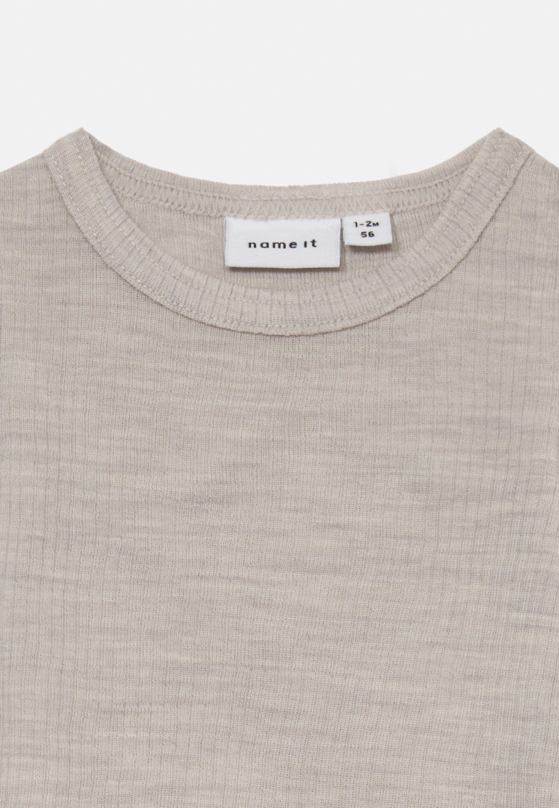Noem het NBNWAX WOOL RIB BODY - Body - parelmoerwolk
