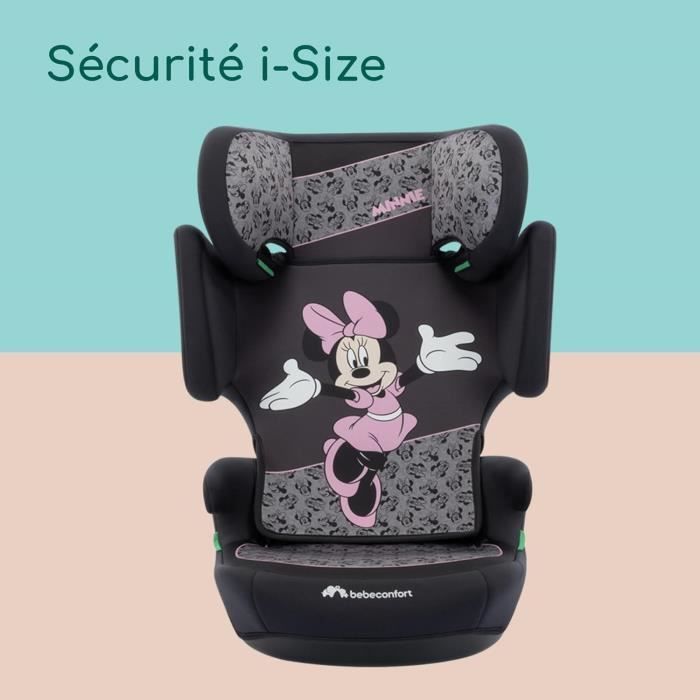 BEBECONFORT DISNEY© Road Safe i-Size Minnie Silla de coche, Grupo 2/3, Elevador, 3,5 a 10/12 años, 100-150 cm, 15-36 kg, Auténtica