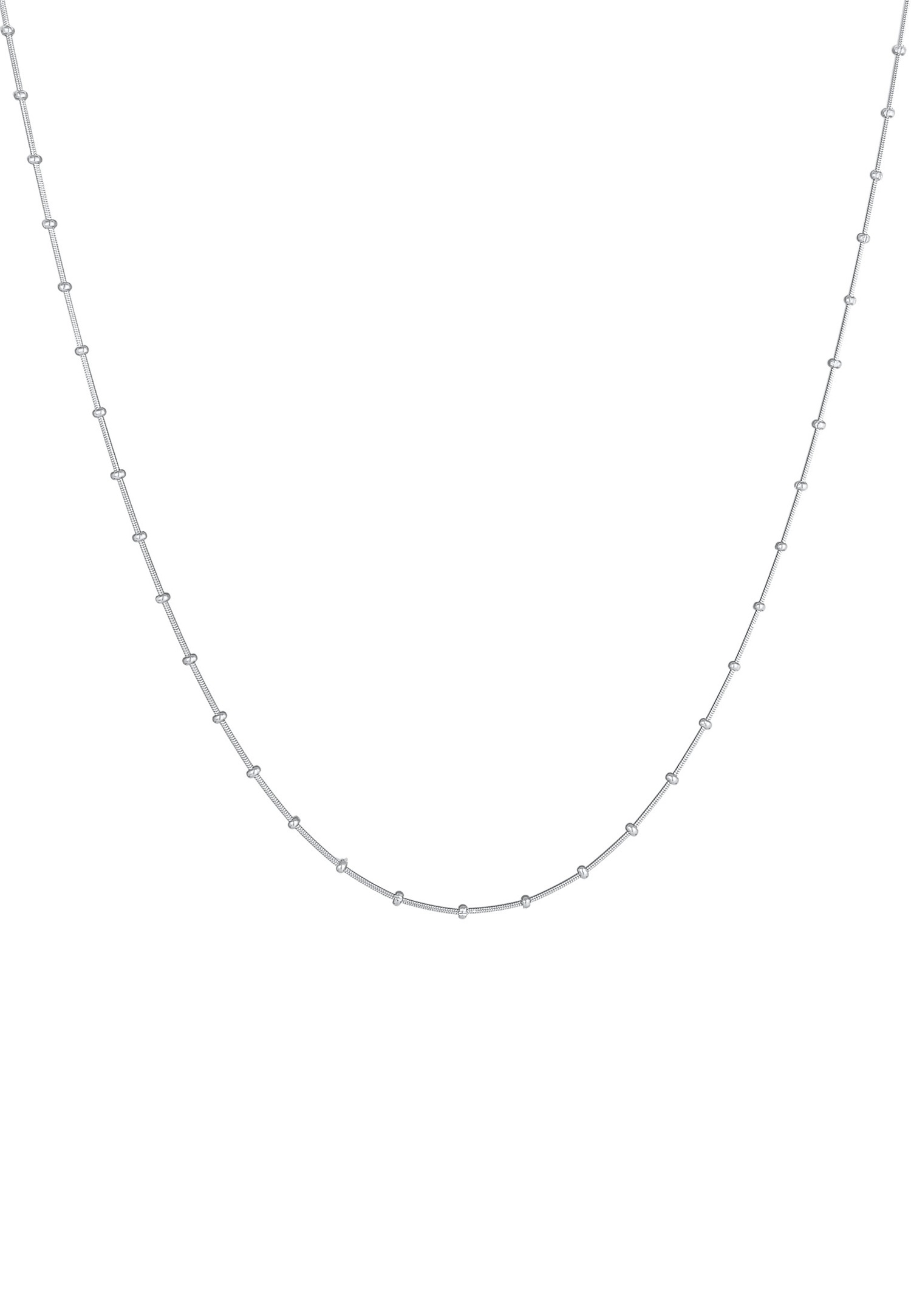 Elli Balles en chaîne de serpent pour femmes Tendance de base en argent sterling 925