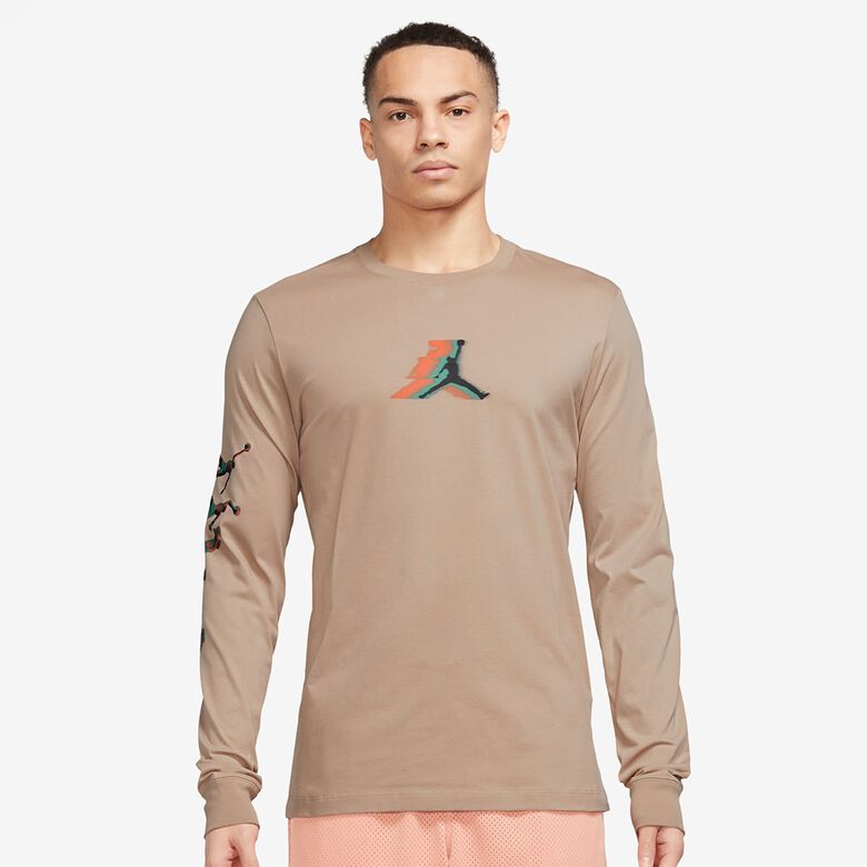 Brand Long-Sleeve Crewneck
