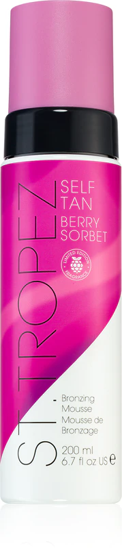 Mousse autobronzeadora St. Tropez sabor sorvete de frutas vermelhas