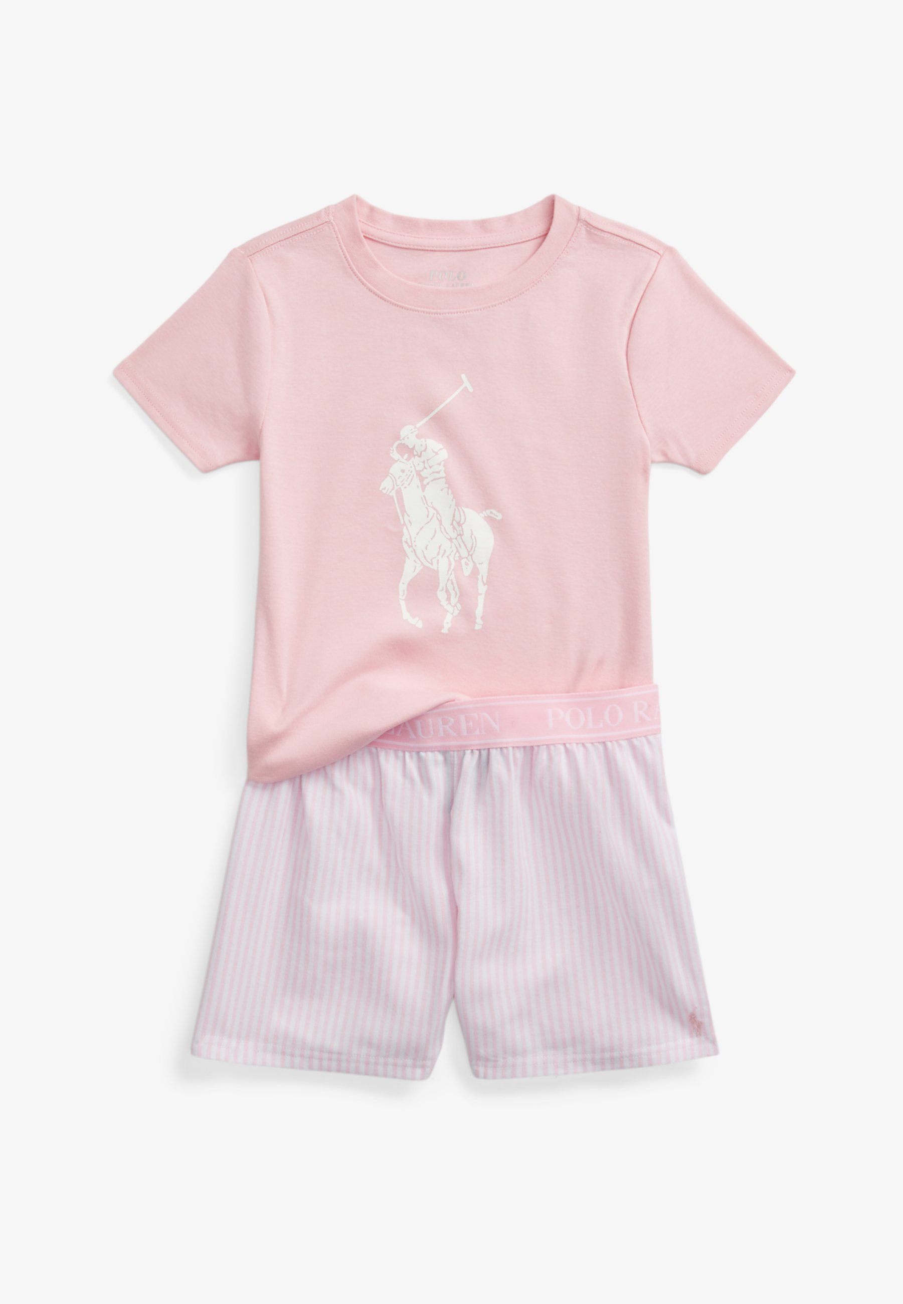 Polo Ralph Lauren T-shirt slaapset - Pyjamaset - wit/karamelroze