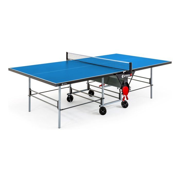 Table tennis table - SPONETA - S3-47 e - Folding - Outdoor use - Half-height lift-up playing surface - Grey and blue