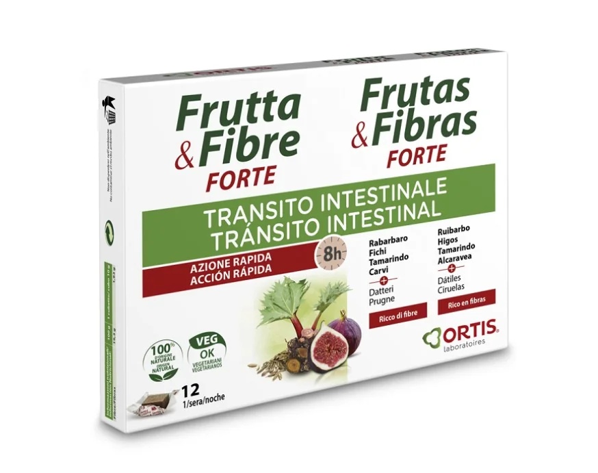 FRUITS ET FIBRES Fruits et Fibres Fort 12 cubes pour favoriser le transit intestinal