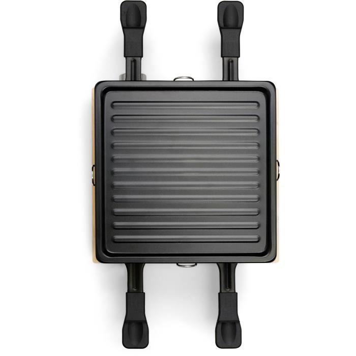 Parrilla raclette para 4 personas - LIVOO - DOC311 - 800W - 4 personas - Placa antiadherente extraíble - Termostato ajustable