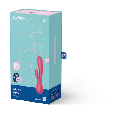 Satisfyer Dual Stimulation Mono Flex -vibraattori, punainen, 1 kpl.