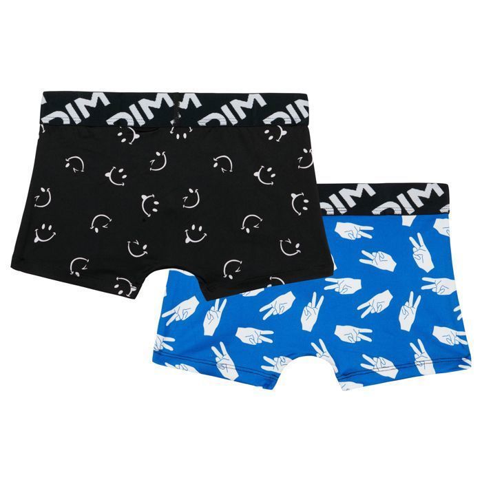 Pack de 2 calzoncillos bóxer para niño de microfibra reciclada con motivo de la paz.