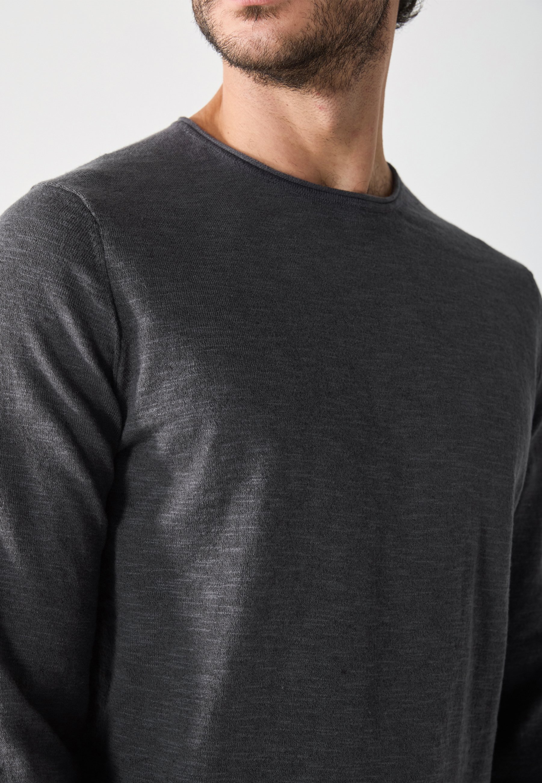 Pier One LINEN MIX - Jumper - Asphalt