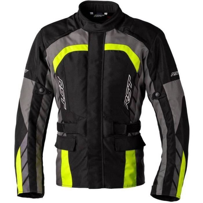 Chaqueta de moto RST Alpha 5 CE - negro/amarillo fluorescente - M