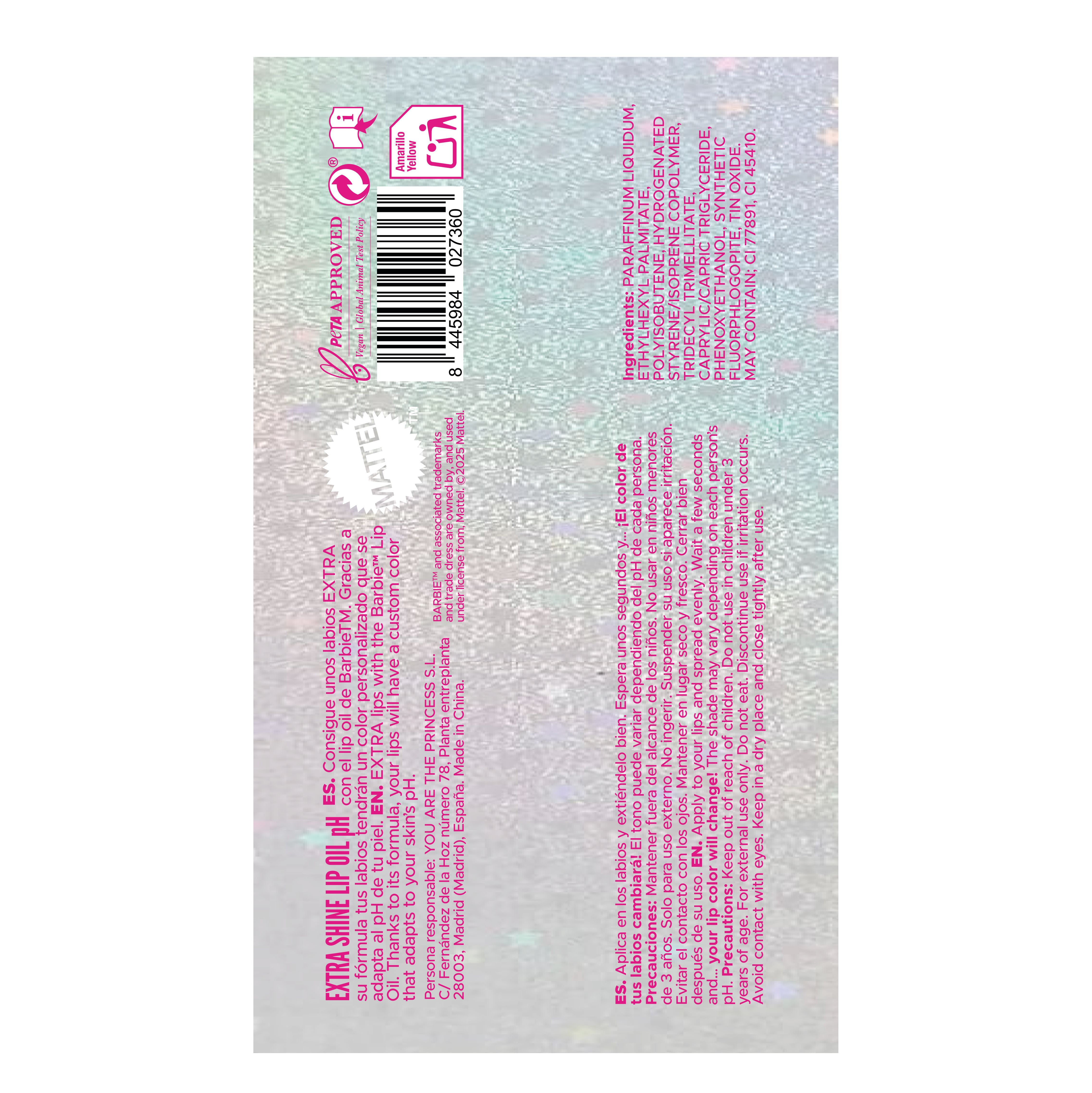 Barbie™ / Princess Extra Shine lūpu eļļa PH Lūpu spīdumi un lūpu spīdumi