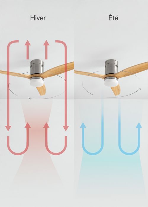Ventilador de techo - Create - Con luz - Níquel - Ø132cm - 40W