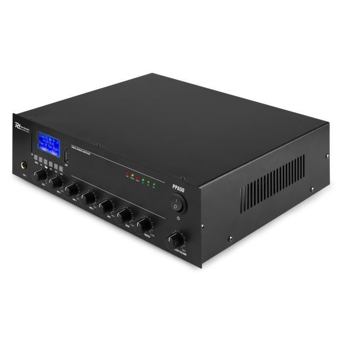 Mixer de amplificador - POWER DYNAMICS - PPA50 - 50W - Bluetooth - USB/SD com controle remoto