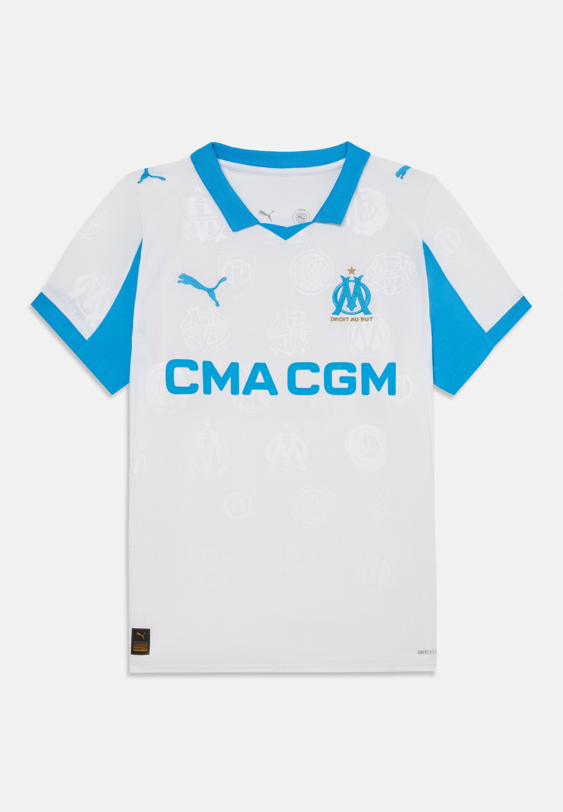 Puma OLYMPIQUE MARSEILLE HOME REPLICA UNISEX - Voetbalshirt - white/bleu azur
