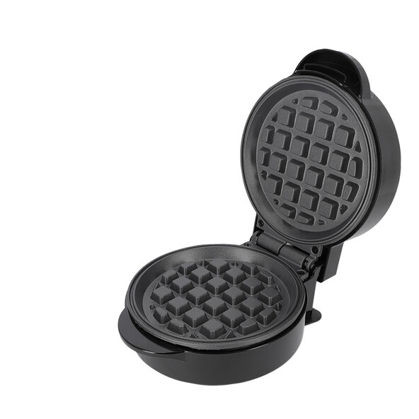 Mini aparat de vafe rotund, negru
