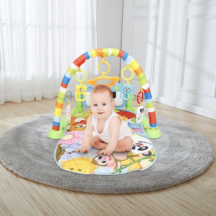 Interactieve muzikale speelmat voor baby's - ERROLVES - Fitnessframe - Speelgebied - Groen