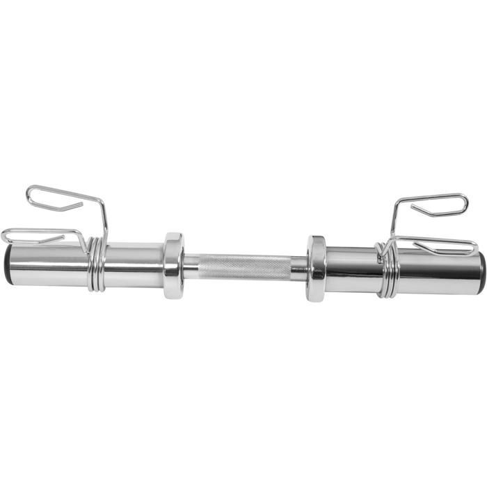 50 cm korte stang met veerbelaste gewichtsschijfstopper