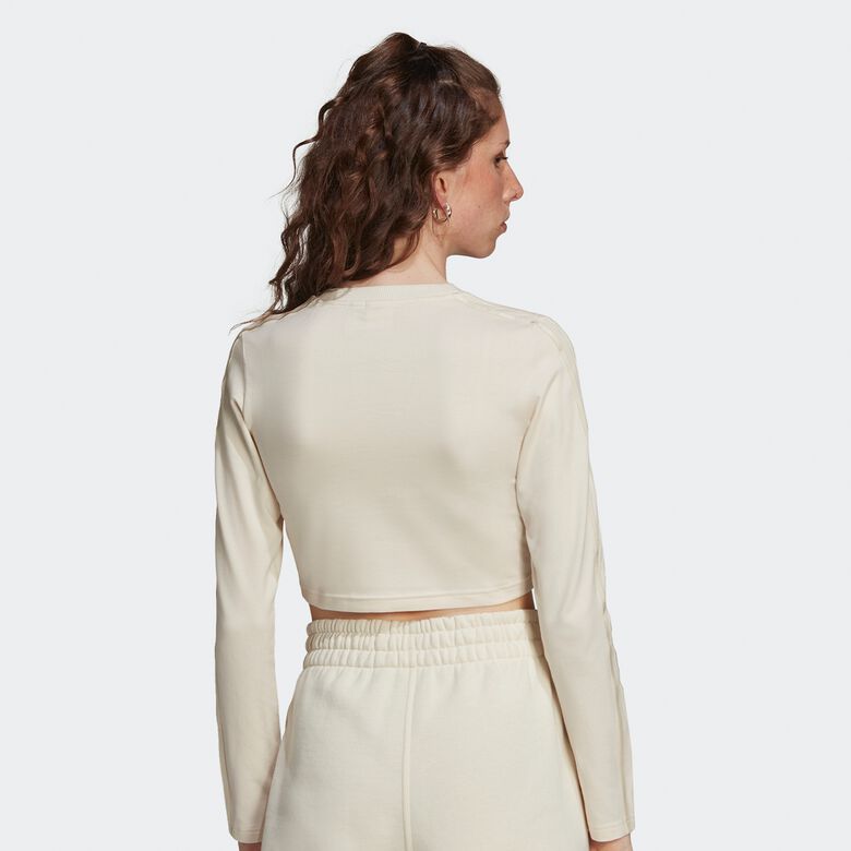 Cropped T-shirt met lange mouwen