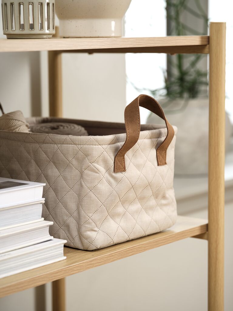 KEN KEN košara širina 23 x duljina 33 x visina 18 cm bež s ručkom