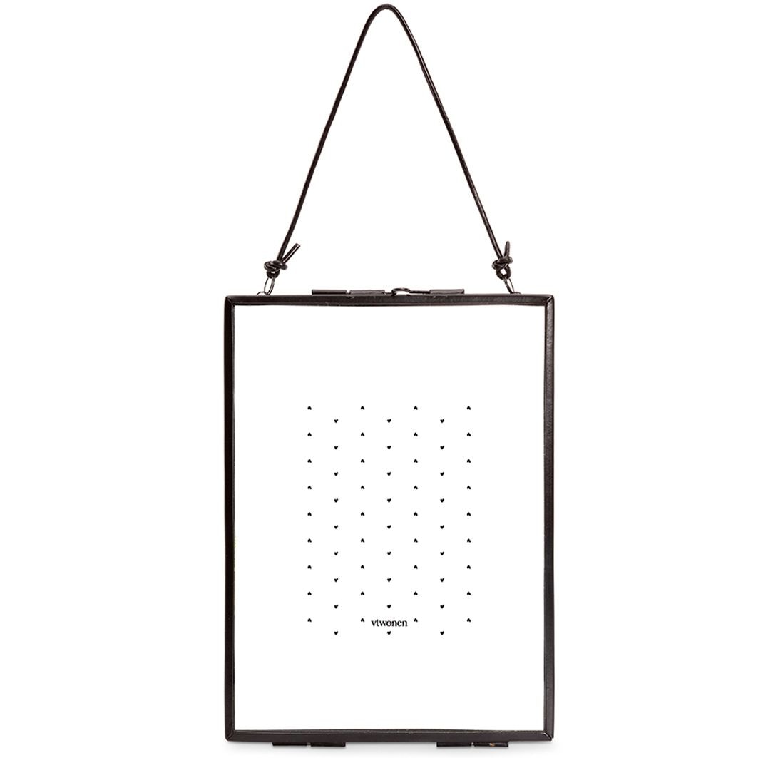 vtwonen Decoratieve fotolijstjes met slot, 2 stuks, metaal, glas, zwart - 2 stuks