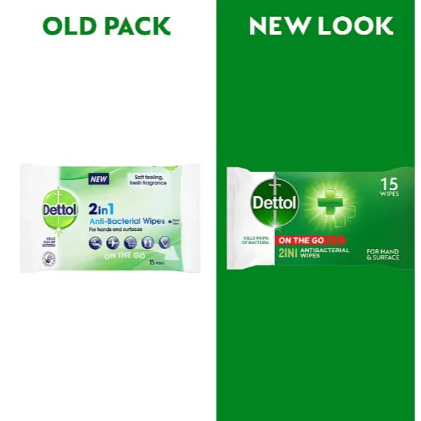 Dettol On the Go antibakteriální ubrousky na ruce a povrchy 15 ks