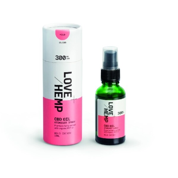 Love Hemp 300 mg 1 % CBD-Öl-Spray – 30 ml Wildkirsche | Gesundheit | Superdrug