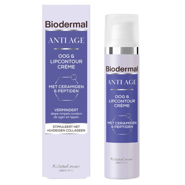 Biodermal Anti-Age Oog & Lipcountourcrème<br>15ml