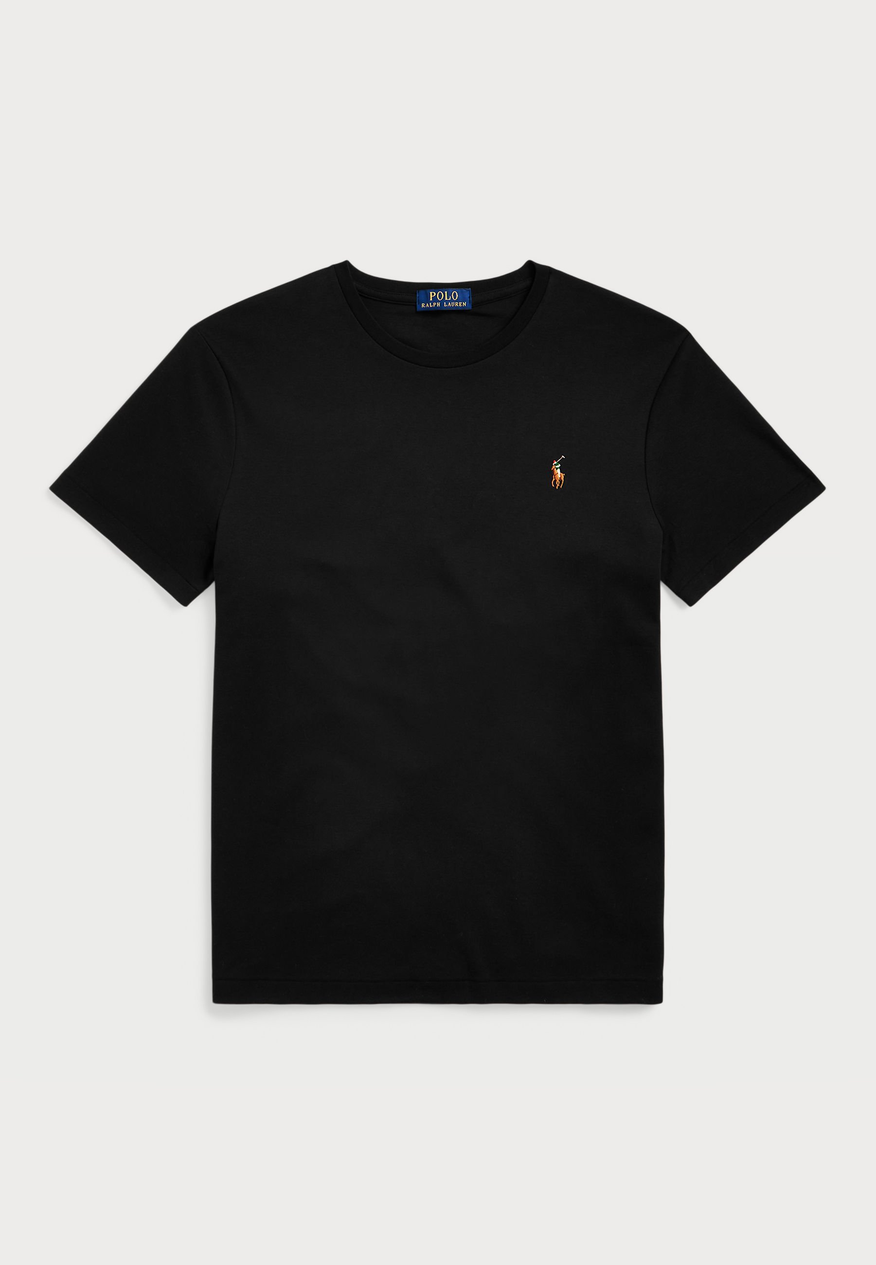 Polo Ralph Lauren CUSTOM SLIM FIT T-SHIRT VAN ZACHT KATOENEN - Basic T-shirt - zwart