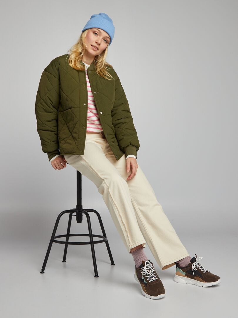 Gewatteerde jas - KHAKI