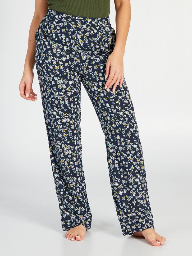 Pantalón de pijama holgado estampado - AZUL