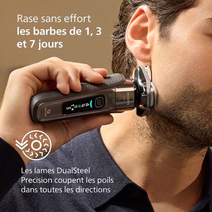 Rasoir électrique Philips X9002/10 Rasoir electrique 100 % etanche Serie i9000 avec SkinIQ