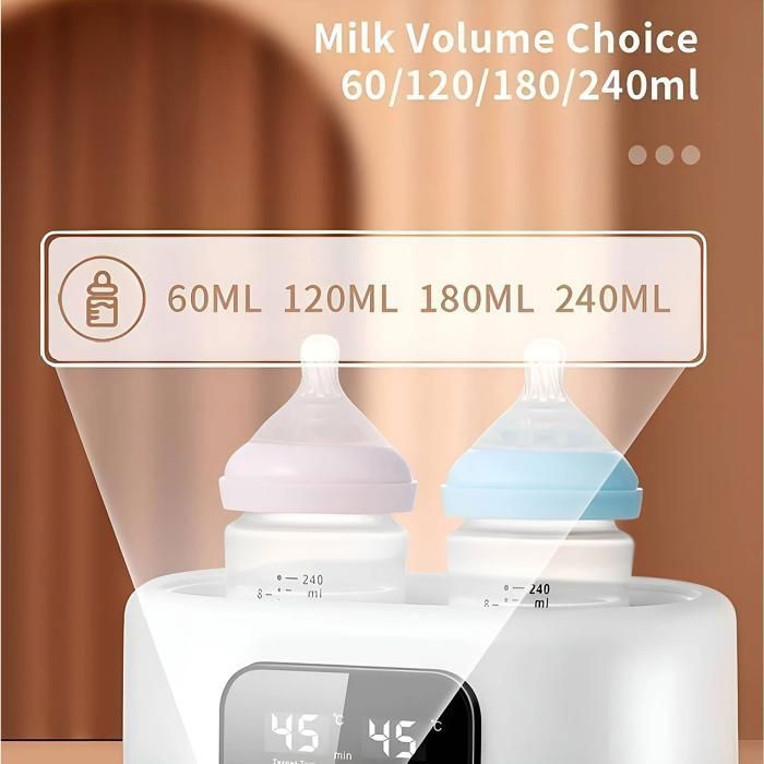 Chauffe-biberon 6 en 1, stérilisateur, température constante, pour aliments pour bébés, blanc