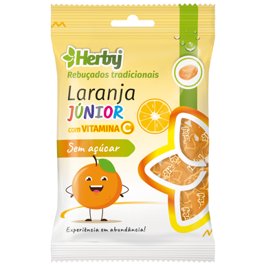 Herby Traditional Orange Junior Sweets Σταγόνες για τον Βήχα χωρίς Ζάχαρη 60g 60g