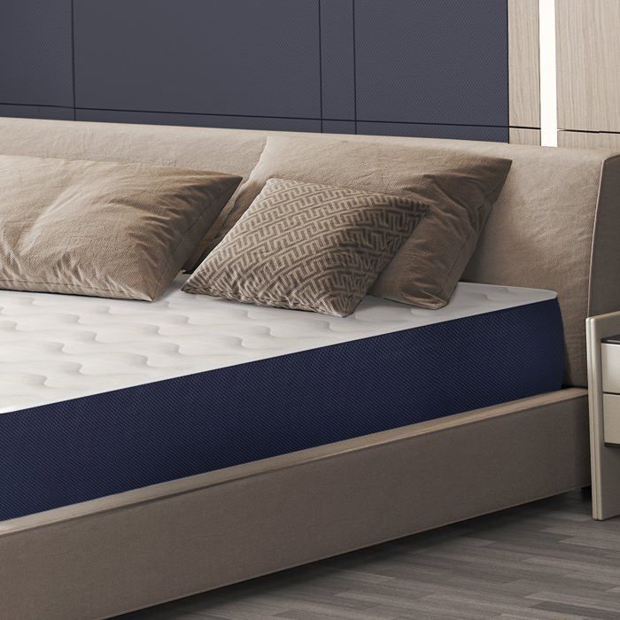 Colchón hipoalergénico de espuma de agua de 120x190 cm - 10 cm de grosor - Funda de tejido 3D transpirable - Fabricado en Italia