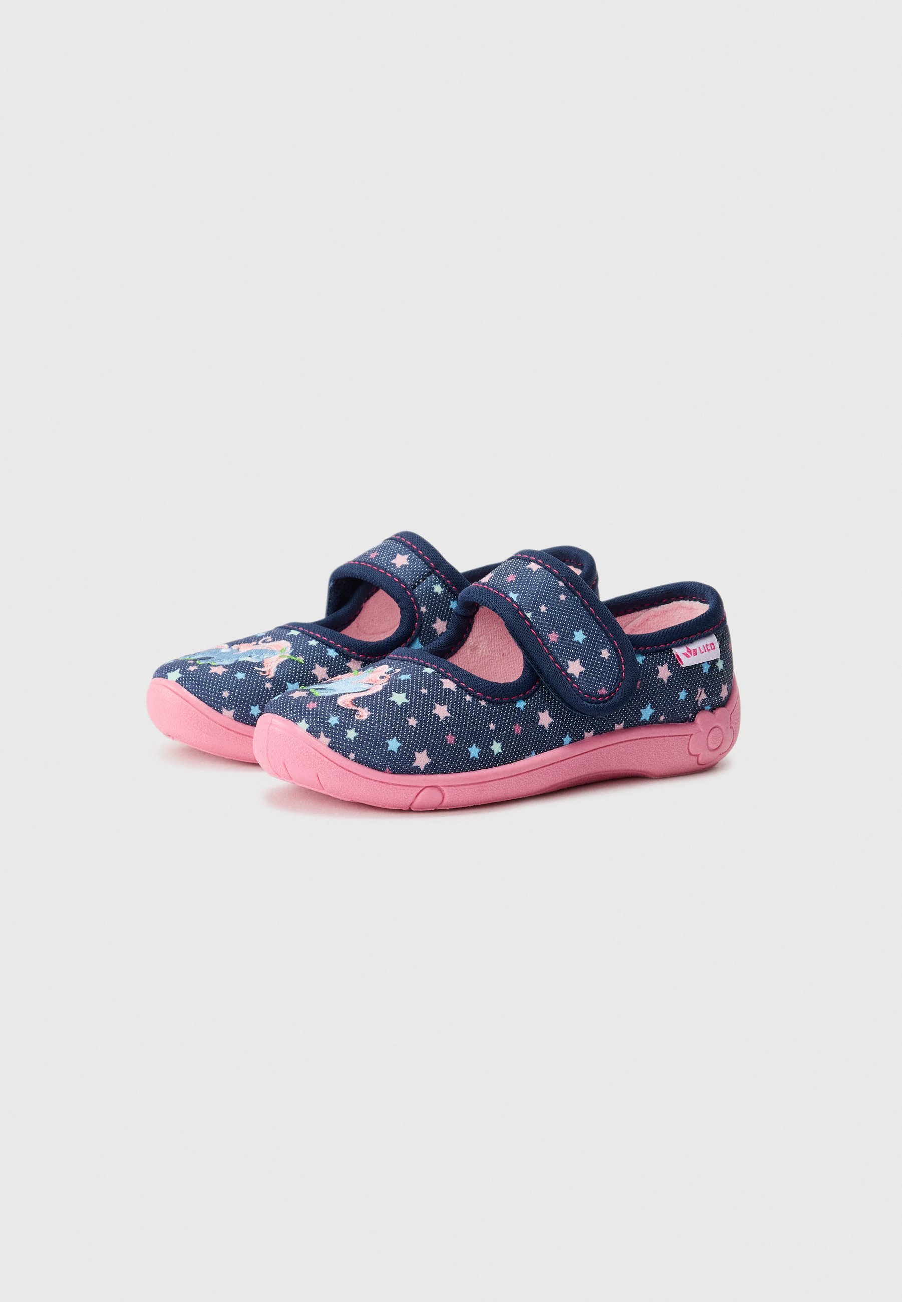 LICO COOKIE GIRL - Hausschuhe - marineblau/rosa/türkis