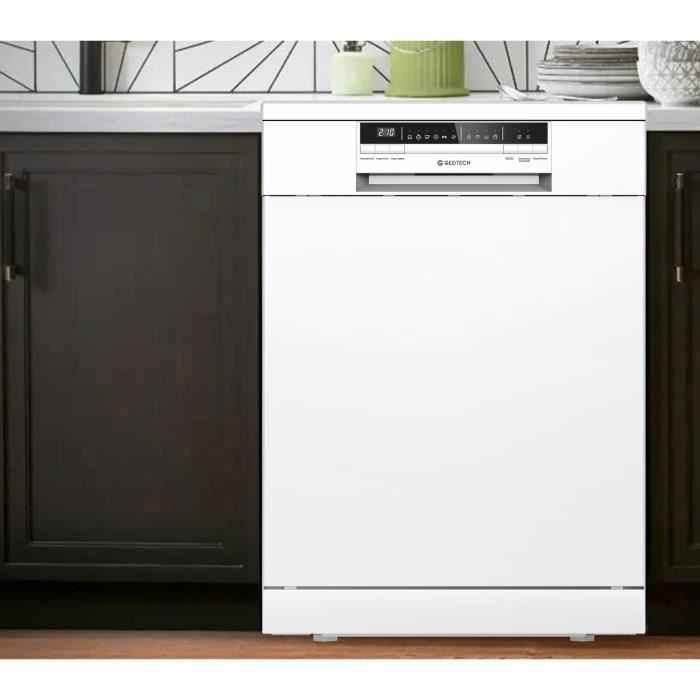 GEDTECH GLV1542WH 15 pk vaatwasser - Besteklade - 42 dB - Ultrastil - Uitgestelde start - Eco - Energiezuinig (klasse C)