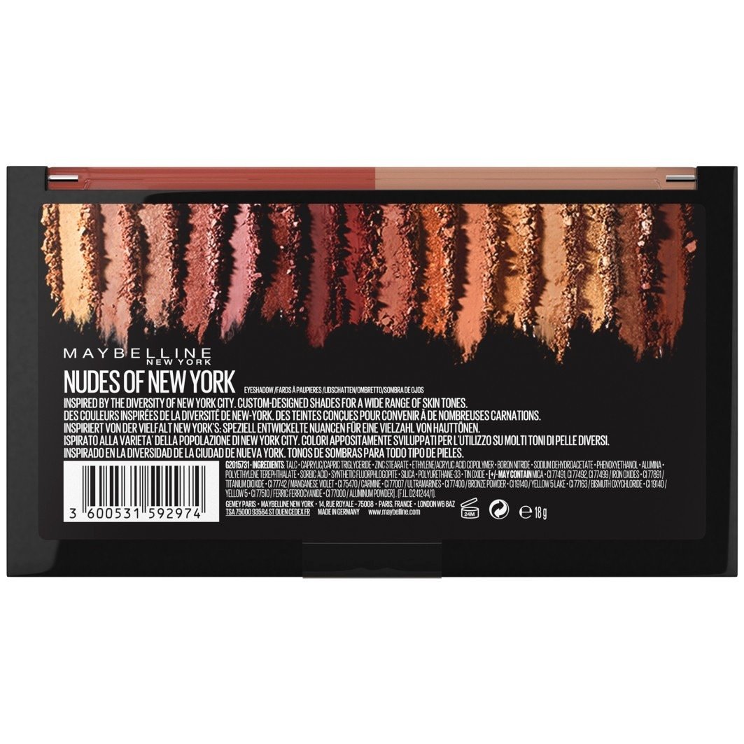 „Maybelline Nudes of New York“ akių šešėliai – 16 g