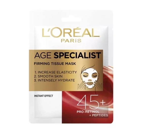 L'Oréal Paris Ekspert Wieku ujędrniająca maska na tkaninie 45  30 g