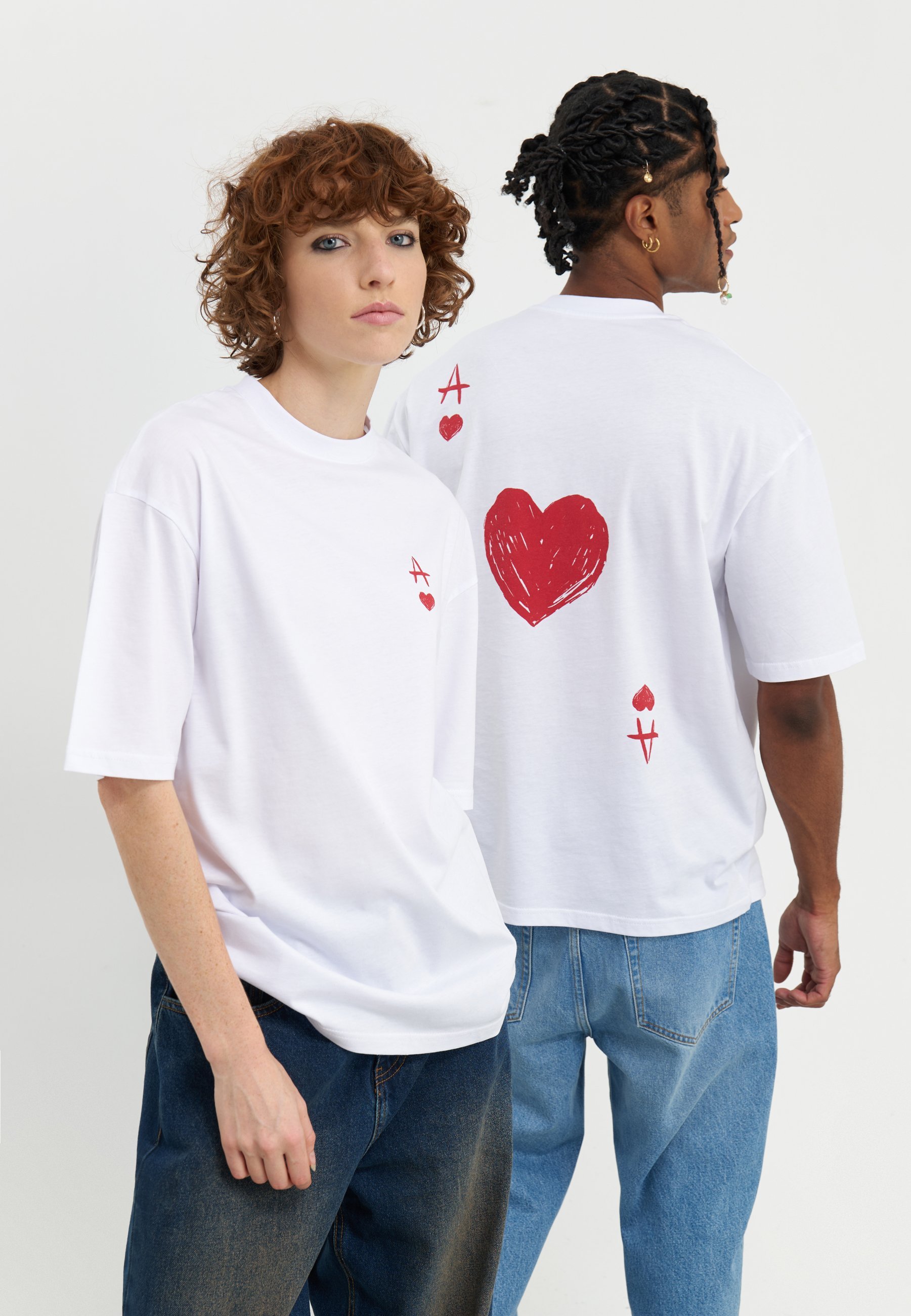 YOURTURN UNISEX - T-shirt met print - wit