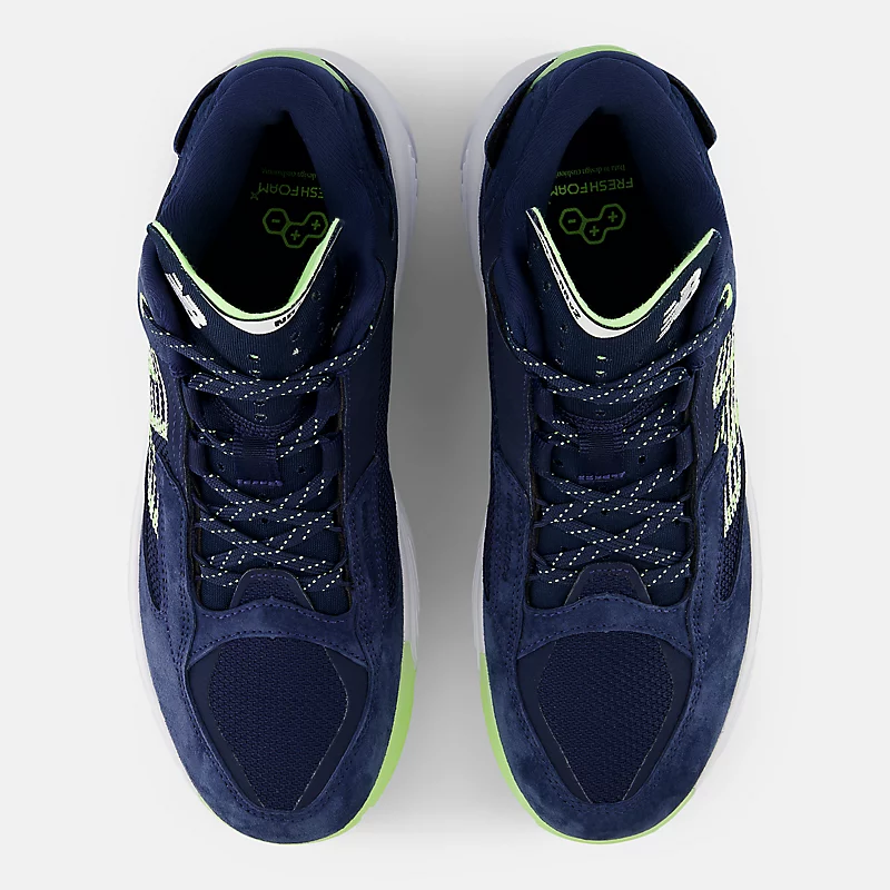 Men's Fresh Foam BB v2 - NB Navy mit gebleichtem Limetten-Schimmer und Meersalz