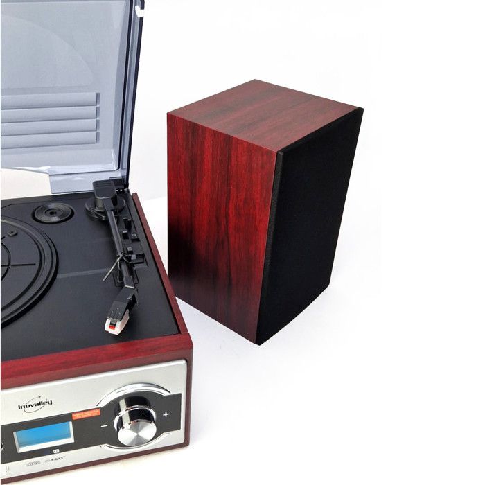 Sistema HiFi Inovalley CH14E con giradischi da 80 W, lettore CD, Bluetooth, radio FM e USB + telecomando.