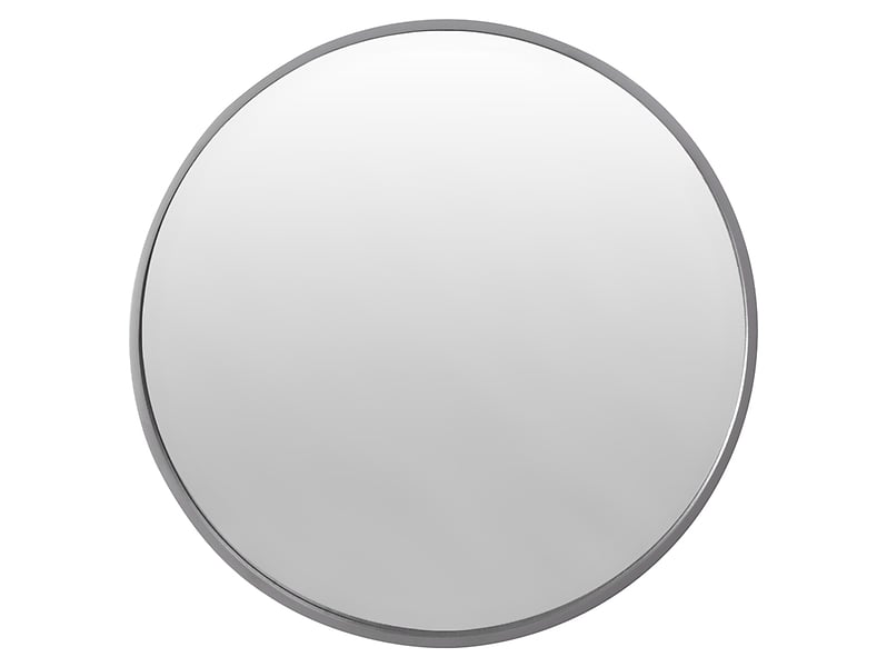 Lustro ścienne 50 cm okrągłe srebrne