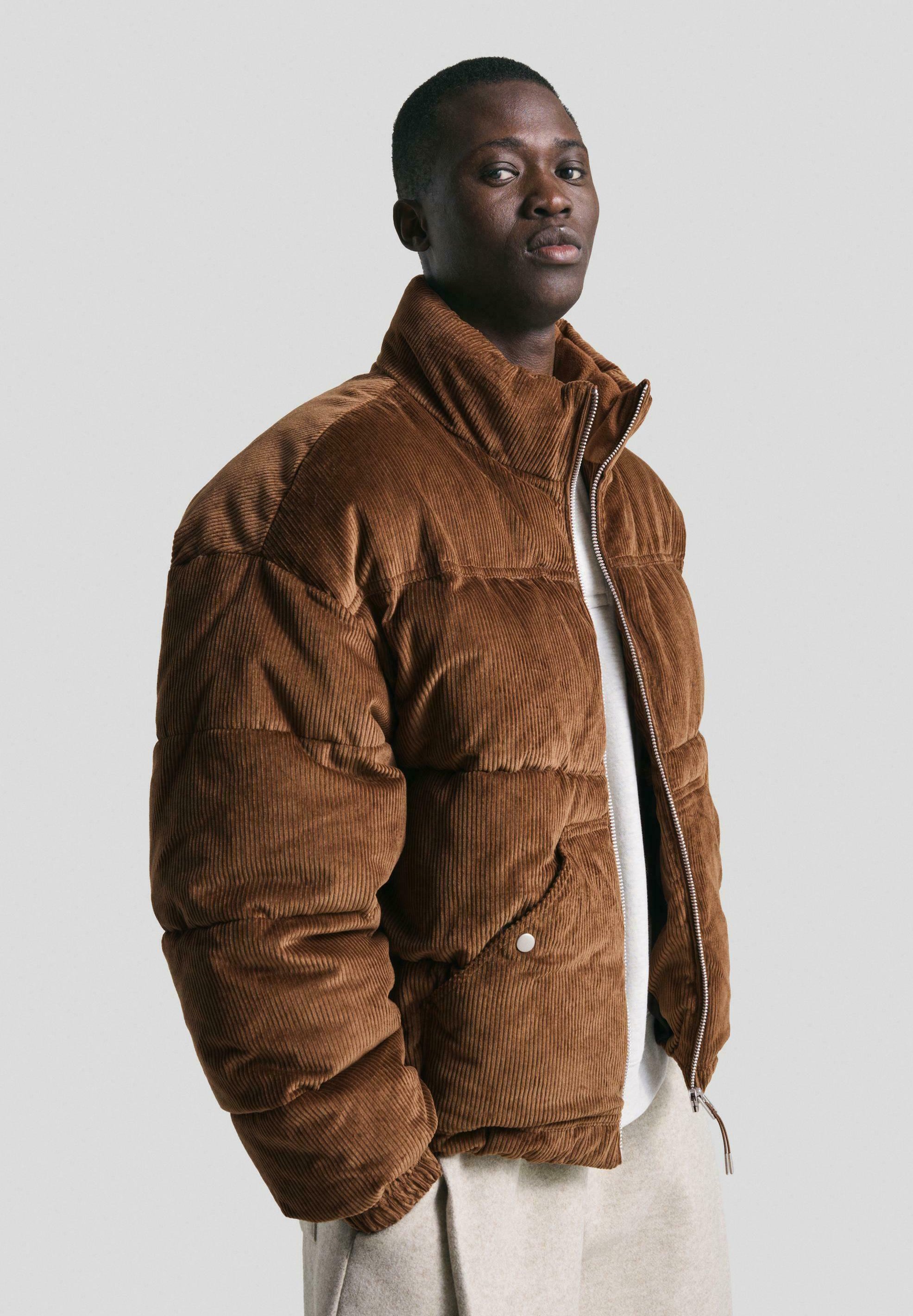 Bershka winterjas - donkerbruin