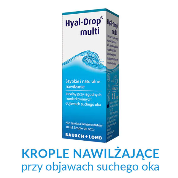 Hyal-Drop Multi, Nawilżające krople do oczu, Bez konserwantów